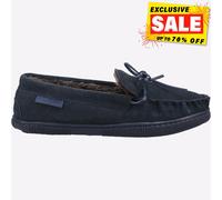 Hush Puppies Ace Hommes Cuir Mémoire Mousse Confort Salon à Enfiler Marine