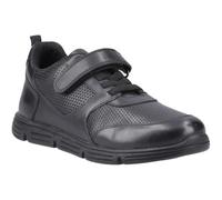 Hush Puppies Alfie Bungee SNR Chaussures en cuir pour garçon Noir, Noir , 6 UK