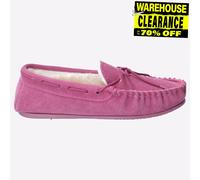 Hush Puppies Allie Femmes Cuir Mémoire Mousse Confort Salon Pantoufles Rose