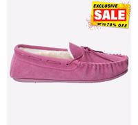 Hush Puppies Allie Femmes Cuir Mémoire Mousse Confort Salon Pantoufles Rose