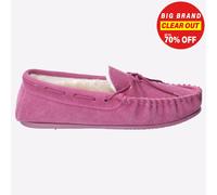 Hush Puppies Allie Femmes Cuir Mémoire Mousse Confort Salon Pantoufles Rose