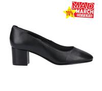 Hush Puppies Anna Large Taille Femmes Cuir Chaussures De Ville Noires