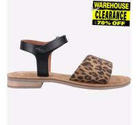 Hush Puppies Annabelle Femmes Mémoire Mousse Mode Imprimé Léopard Cuir Sandales