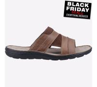 Hush Puppies Archer Hommes Cuir à Enfiler Été Quotidien Sandales Plage Fauve