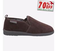 Hush Puppies Arnold à Enfiler Daim Cuir Homme Pantoufles Marron