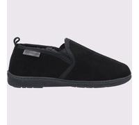 Hush Puppies Arnold Slip-On En Suède Cuir Pour Hommes Chaussons Noirs