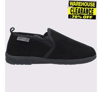 Hush Puppies Arnold à Enfiler Daim Cuir Homme Pantoufles Noir