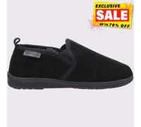 Hush Puppies Arnold Slip-On En Suède Cuir Pour Hommes Chaussons Noirs