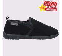 Hush Puppies Arnold Slip-On En Suède Cuir Pour Hommes Chaussons Noirs