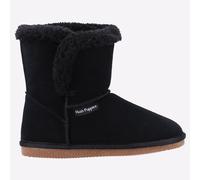 Hush Puppies Ashleigh Mémoire Mousse Bottines à Enfiler Pantoufles Femmes Noir