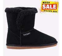 Hush Puppies Ashleigh Mémoire Mousse Bottines à Enfiler Pantoufles Femmes Noir