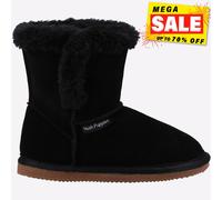 Hush Puppies Ashlynn Junior Décontracté Mémoire Mousse Cuir Bottines Noir