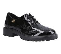 Hush Puppies Athena Chaussures richelieu en cuir verni pour fille Noir, Noir , 36 2/3 EU