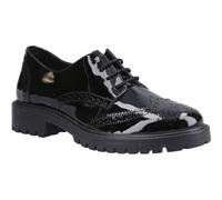 Hush Puppies Athena Chaussures richelieu en cuir verni pour fille Noir, Noir , 39 1/3 EU