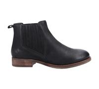 Hush Puppies Bottes Femmes Cheville Edith Cuir À Enfiler Noir Taille UK