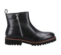 Hush Puppies Bottes Pour Femmes À La Cheville Grace Zip En Cuir Noir Taille UK