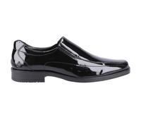 Hush Puppies Brody Chaussures Homme Cuir Verni Habillé Robe à Enfiler Noir