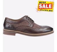 Hush Puppies Bryson Cuir Hommes Mémoire De Forme Designer Brogue Chaussures