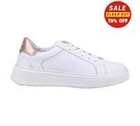 Hush Puppies Camille Femmes Cuir Mode Créateur Robe Baskets Blanc
