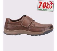 Hush Puppies Casper Hommes Décontracté Mémoire Mousse Chaussures Cuir Marron