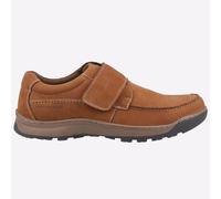 Hush Puppies Casper Tactile Fermeture Cuir Mémoire Mousse Chaussures Homme Fauve