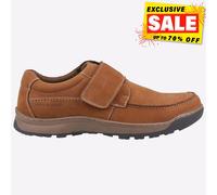 Hush Puppies Casper Tactile Fermeture Cuir Mémoire Mousse Chaussures Homme Fauve