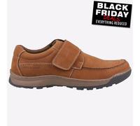 Hush Puppies Casper Tactile Fermeture Cuir Mémoire Mousse Chaussures Homme Fauve