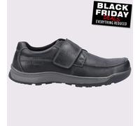 Hush Puppies Casper Tactile Fermeture Cuir Mémoire Mousse Chaussures Homme Noir