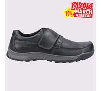 Hush Puppies Casper Tactile Fermeture Cuir Mémoire Mousse Chaussures Homme Noir