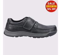 Hush Puppies Casper Tactile Fermeture Cuir Mémoire Mousse Chaussures Homme Noir
