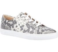 Hush Puppies - Chaussures pour femmes "Tessa", motif serpent, cuir FS7695 (38 EU) (Gris/Blanc)