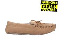Hush Puppies Clyde Hommes Mémoire Mousse Cosy Hiver Daim Mocassin Pantoufles Tan