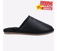 Hush Puppies Coady Hypo Cuir Fausse Fourrure Pantoufles Hommes