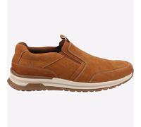 Hush Puppies Cole Cuir Mémoire Mousse Hommes à Enfiler Décontracté Shoes Fauve