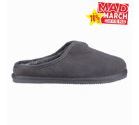 Hush Puppies Conrad Hommes Mémoire Mousse Hiver Confort Daim Chaussons Gris