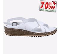 Hush Puppies Elena Sandales À Talons En Cuir Pour Femmes Blanc