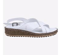 Hush Puppies Elena Sandales À Talons En Cuir Pour Femmes Blanc