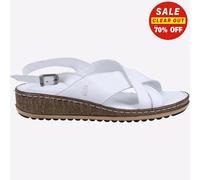 Hush Puppies Elena Sandales À Talons En Cuir Pour Femmes Blanc