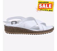 Hush Puppies Elena Sandales À Talons En Cuir Pour Femmes Blanc