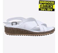 Hush Puppies Elena Sandales À Talons En Cuir Pour Femmes Blanc