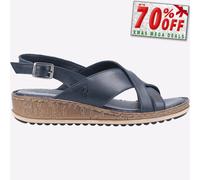 Hush Puppies Elena Sandales À Talons En Cuir Pour Femmes Marine