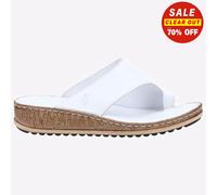 Hush Puppies Elissa Femmes Cuir Été Décontracté Robe Mode Sandales Blanc