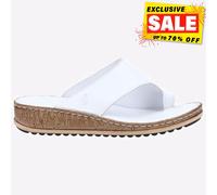 Hush Puppies Elissa Femmes Cuir Été Décontracté Robe Mode Sandales Blanc