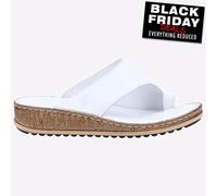 Hush Puppies Elissa Femmes Cuir Été Décontracté Robe Mode Sandales Blanc