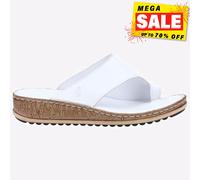 Hush Puppies Elissa Femmes Cuir Été Décontracté Robe Mode Sandales Blanc