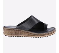 Hush Puppies Elissa Sandales D'Été Décontractées En Cuir Pour Femmes Noires