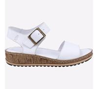 Hush Puppies Ellie Femmes Cuir Robe Mode Sandales Blanc