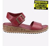 Hush Puppies Ellie Sandales De Mode En Cuir Pour Femmes Burgundy