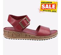 Hush Puppies Ellie Sandales De Mode En Cuir Pour Femmes Burgundy