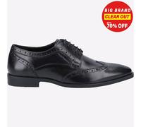 Hush Puppies Chaussure Homme Elliot – Brogue Richelieu cuir, mousse mémoire – Noir 39,5 EU